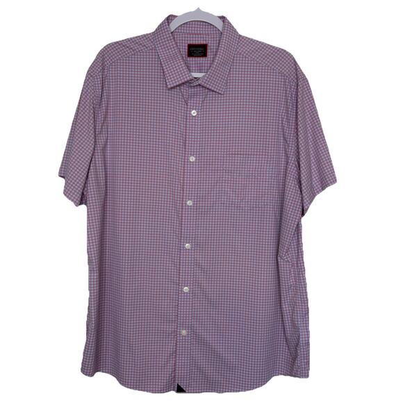 UNTUCKit Performance Nylon Plaid Button Front Shirt Slim Fit Men's Size 2XL - Picture 3 of 7